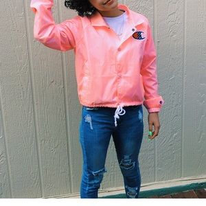 Pink Champion wind breaker